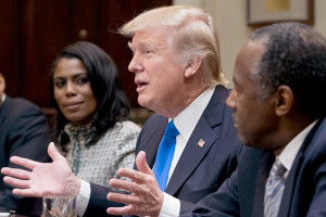 Omarosa and Donald Trump on February 1, 2017.