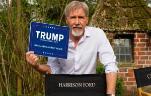 Harrison Ford Trump Sign