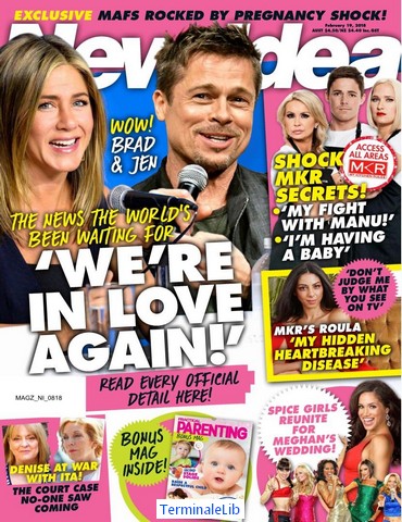 Jennifer Aniston Brad Pitt New Idea Cover