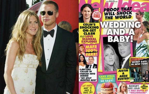 Jennifer Aniston Brad Pitt Wedding Baby