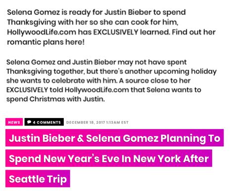 Justin Bieber Selena Gomez Holidays