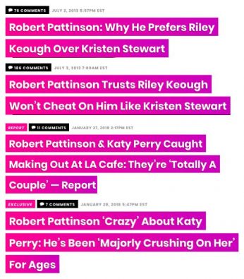 Robert Pattinson Dating