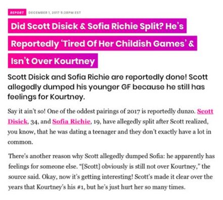 Scott Disick Sofia Richie Kourtney Kardashian