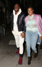 Dwyane wade and wife Gabrielle union. arrives to mastros to celebrate black history. with eddie murphy, kevin hart, chris rock, chris tucker and dave chapelle