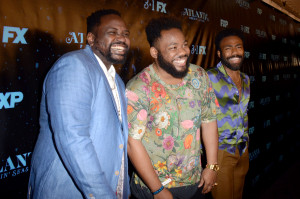 ATLANTA, GA - FEBRUARY 26: Brian Tyree Henry, Stephen Glover, and Donald Glover attend a screening of FX's "Atlanta, Robbin' Season" at Starlight Six Drive In on February 26, 2018 in Atlanta, Georgia.