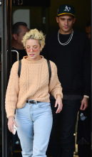Singer Halsey real name Ashley Nicolette Frangipane and her boy friend Rapper G-Eazy (Gerald Earl Gillum) are spooted as they cruise around town in his Ferrari inluding a trip to IVX Karat Jewelers in Beverly Hills, Ca