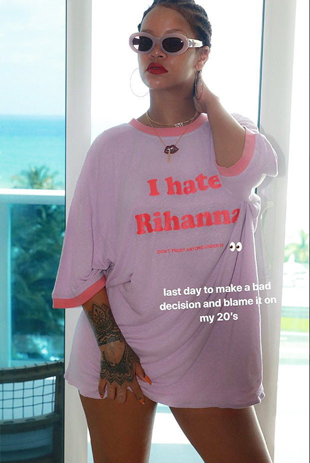 Rihanna in 'I Hate Rihanna' Shirt