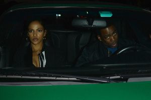 Chris Rock and his girlfriend Megalyn Ekechinwoke arrive to mastros. To celebrate black history with celebrity friends