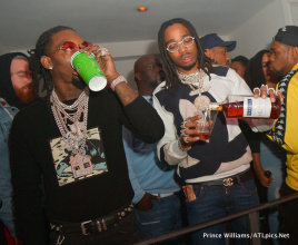 Migos Hosted an Album Release Party (Last Night) During All star weekend at Boulevard3 Sponsored By AG Entertainment.
