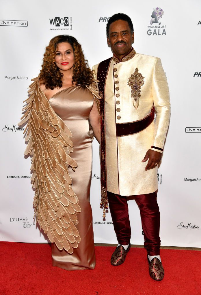 LOS ANGELES, CA - MARCH 17:  Tina Knowles (L) and Richard Lawson attend WACO Theater's 2nd Annual Wearable Art Gala on March 17, 2018 in Los Angeles, California. 