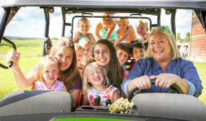Nancy Fuller with her grandchildren