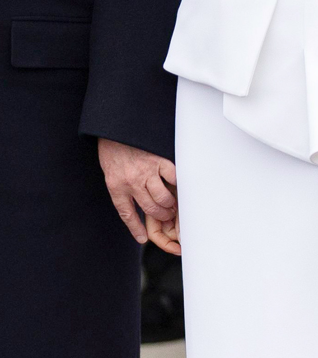 Donald Trump Holding Melania's Hand