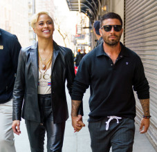 Paula Patton holds hands with married boyfriend of one month Zachary Quittman when out and about on April 18, 2018 in New York City