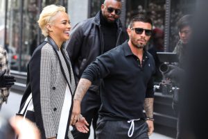 Actress Paula Patton is seen arriving at Aol Live in Soho on April 18, 2018 in New York City.