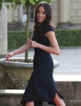 Meghan Markle arriving at Cliveden House Hotel on the National Trust's Cliveden Estate to spend the night before her wedding to Prince Harry