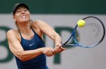 Maria Sharapova in action during Day 5 of the French Open