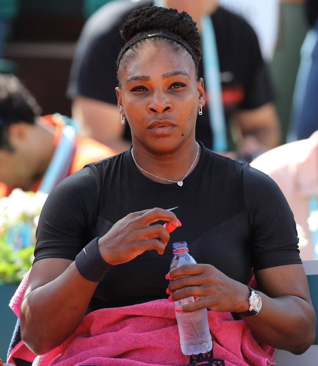 Serena Williams plays in the 2018 French Open