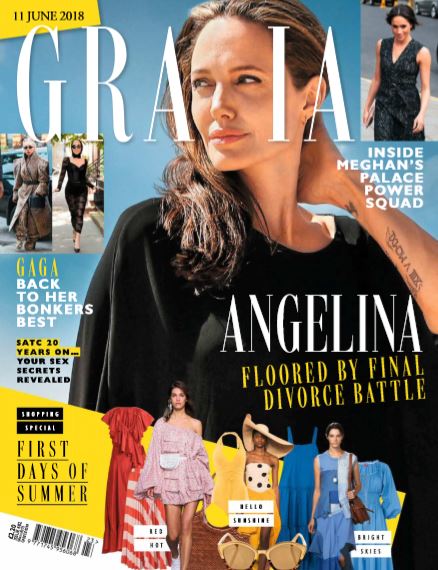 Brad Pitt Angelina Jolie London Grazia Cover