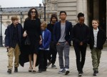 Angelina Jolie visits The Louvre with her children