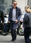 Benedict Cumberbatch arriving at BBC Radio Two Studios to promote his new Sky Atlantic Series 'Patrick Melrose' - London