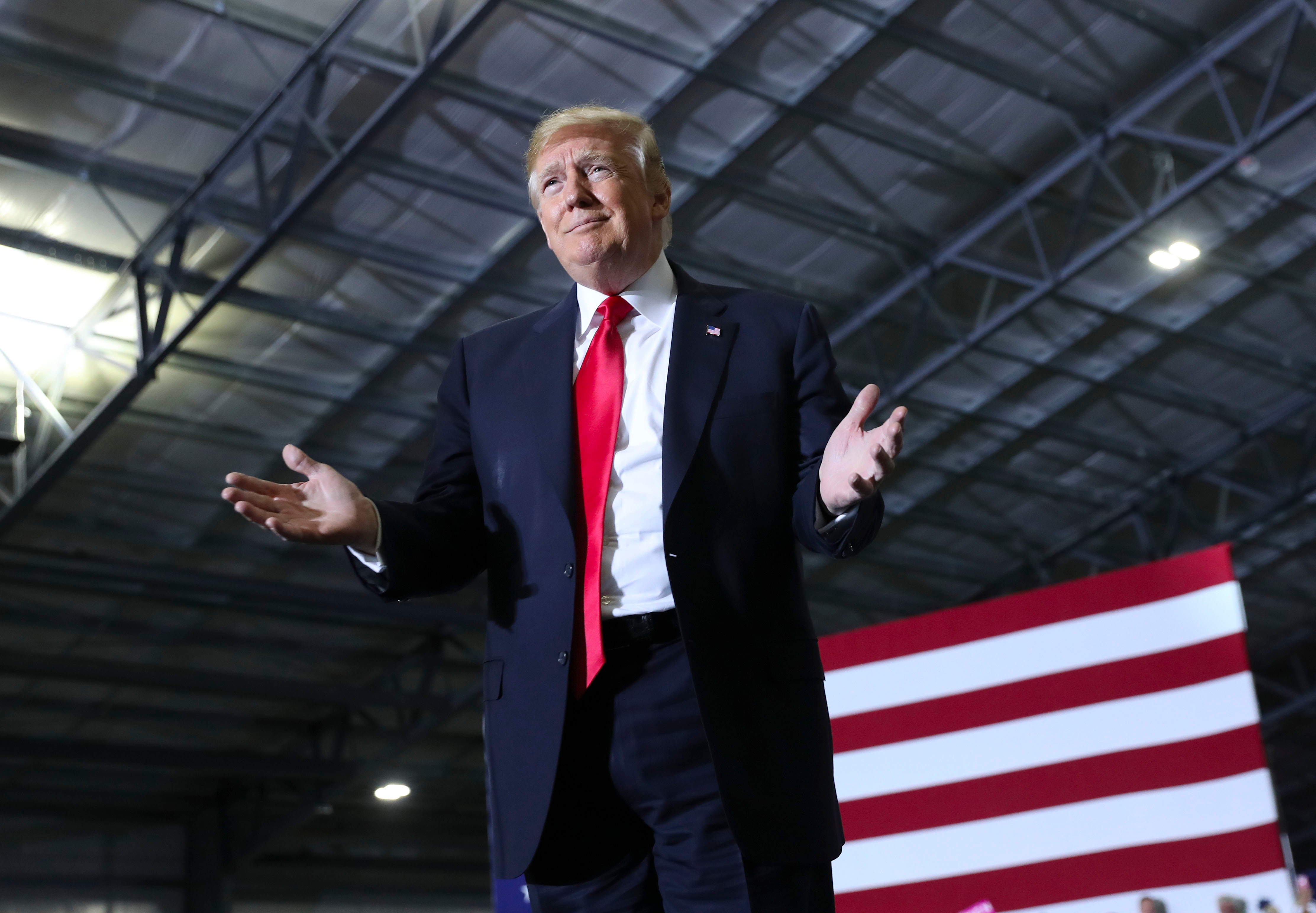 Trump Ralleh Donald Trump’s Michigan Rally Has Little Media Bashing, Plenty Of ...